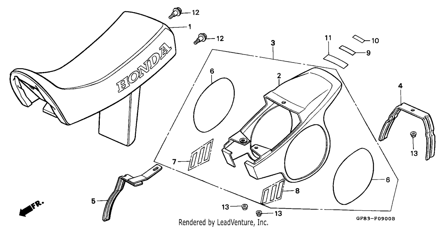SEAT/REAR COWL