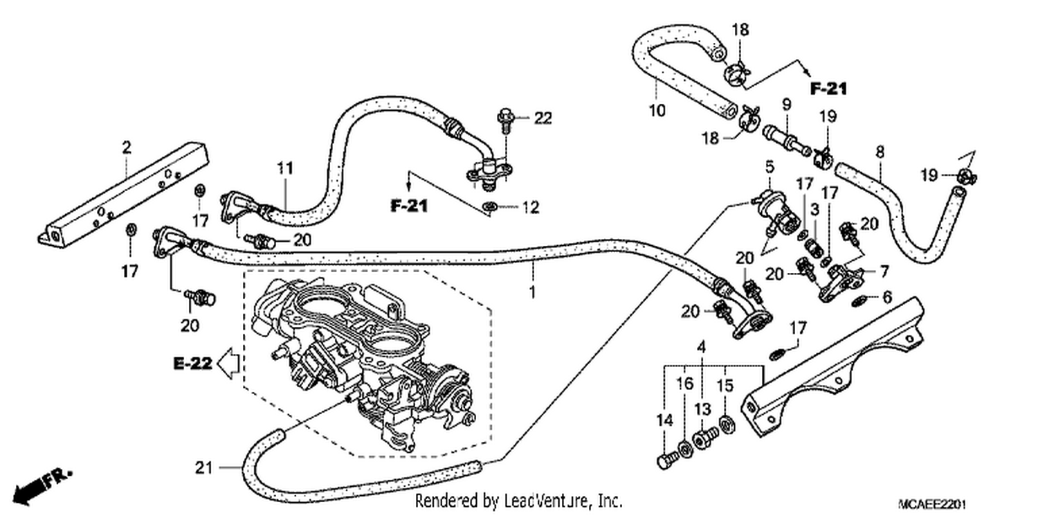 1 THROTTLE BODY (TUBING)