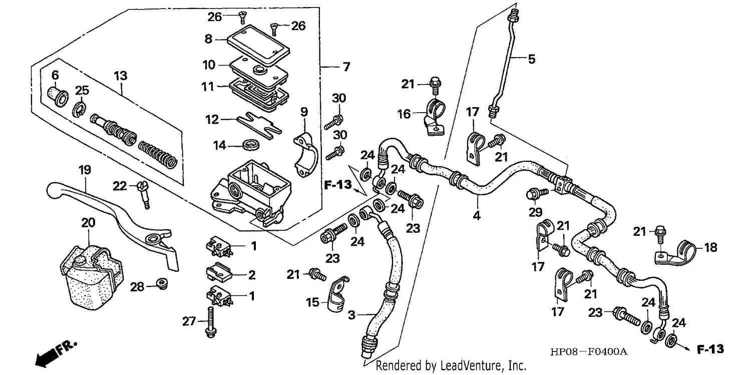 FR. BRAKE MASTER CYLINDER