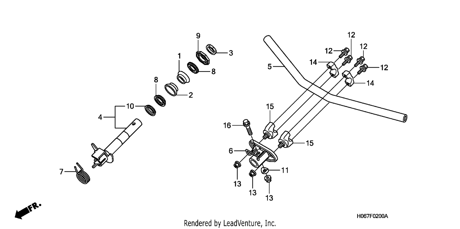 HANDLE PIPE/STEERING STEM
