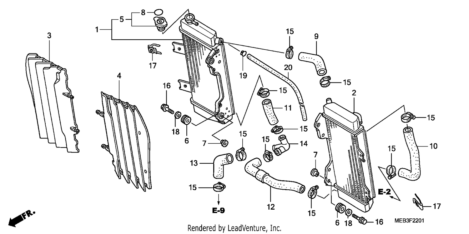 RADIATOR (CRF450R5,6,7,8)
