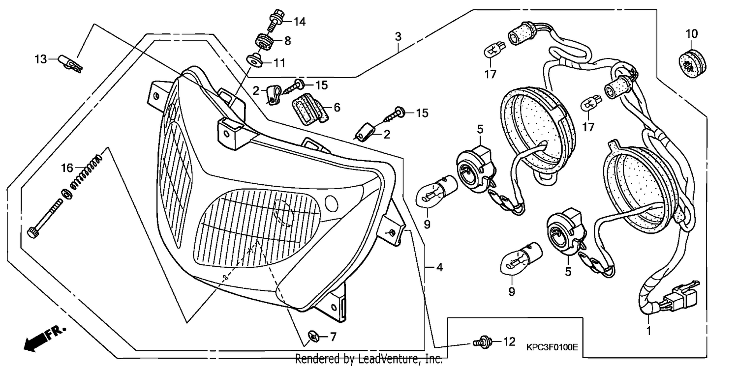 HEADLIGHT (XL125V1/2/3/4/5/6)