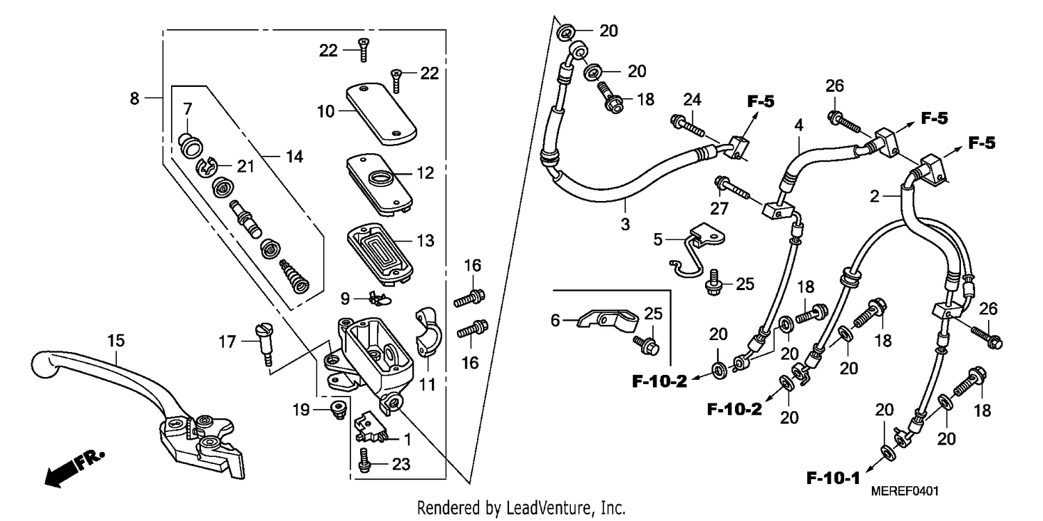 FR. BRAKE MASTER CYLINDER (CBF600SA/NA)