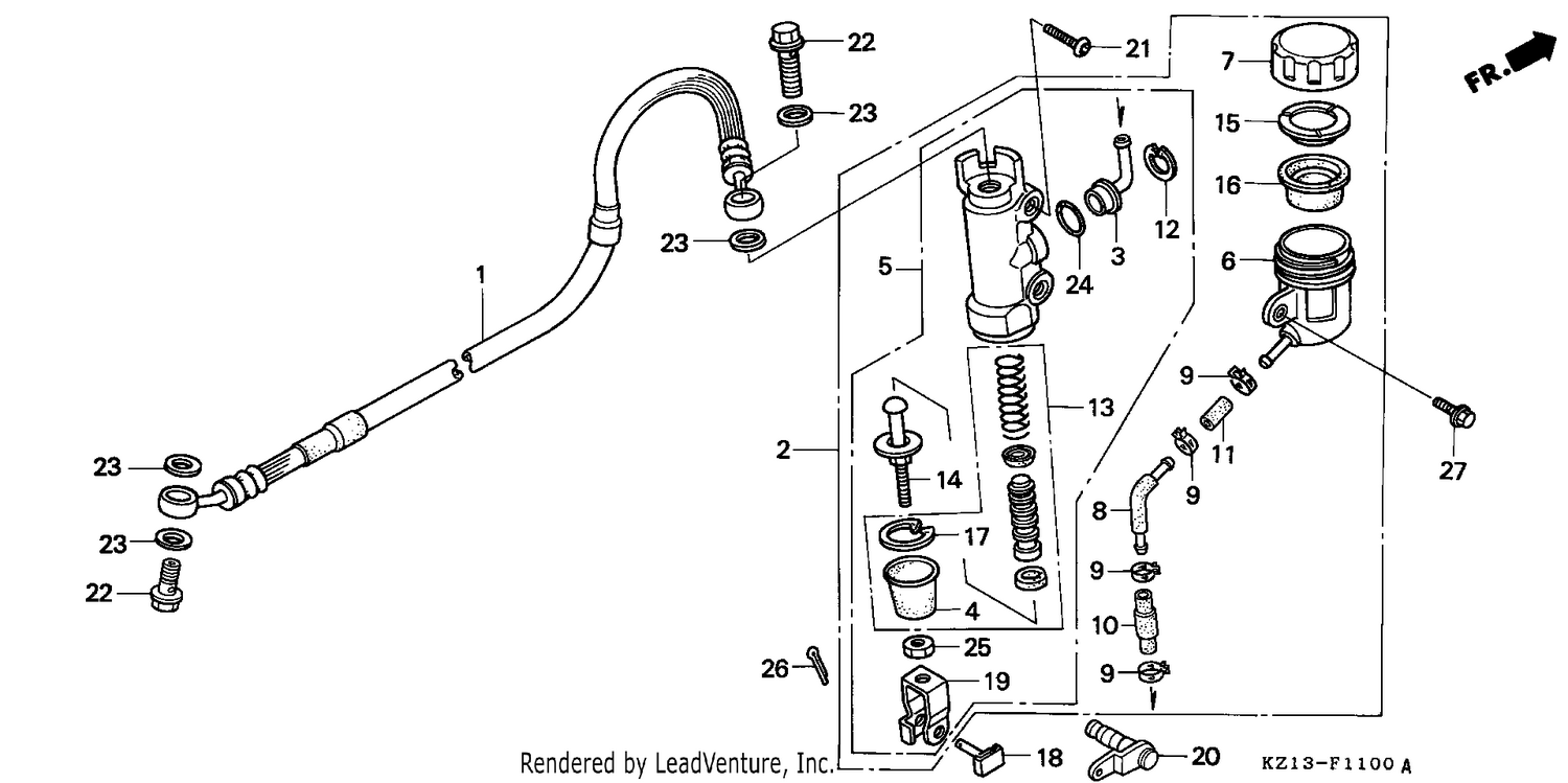 REAR BRAKE MASTER CYLINDER