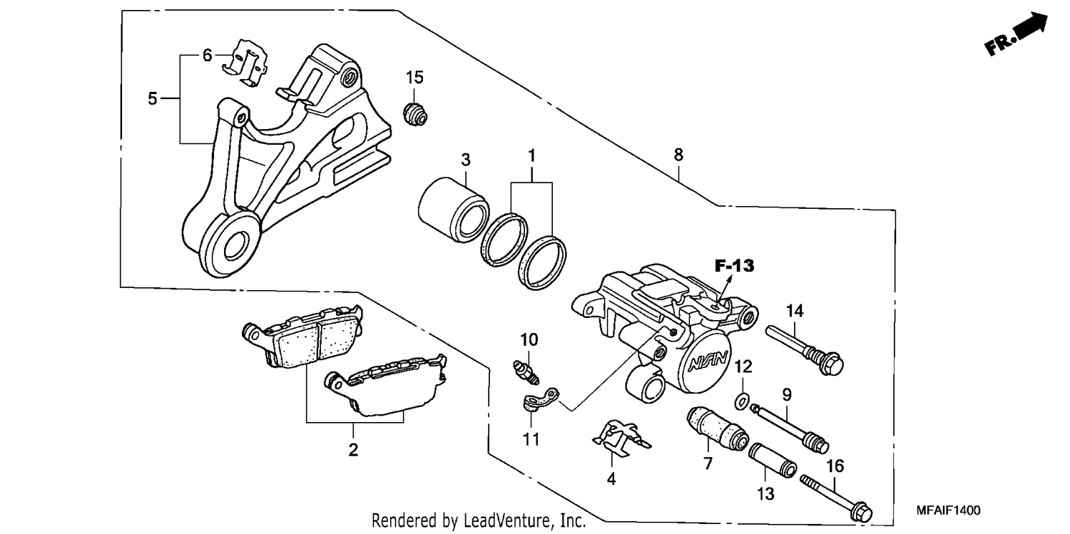 REAR BRAKE CALIPER (CBF1000)