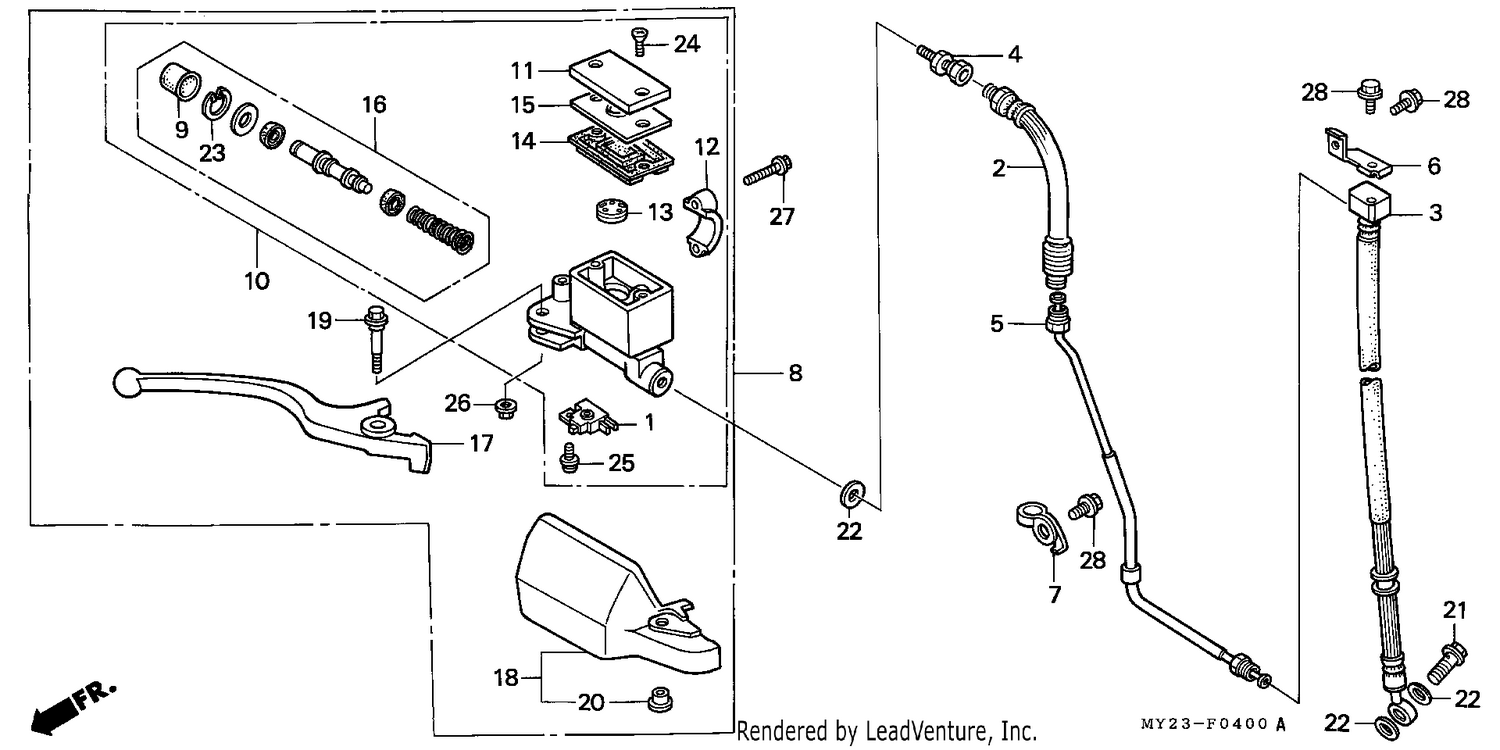 FR. BRAKE MASTER CYLINDER