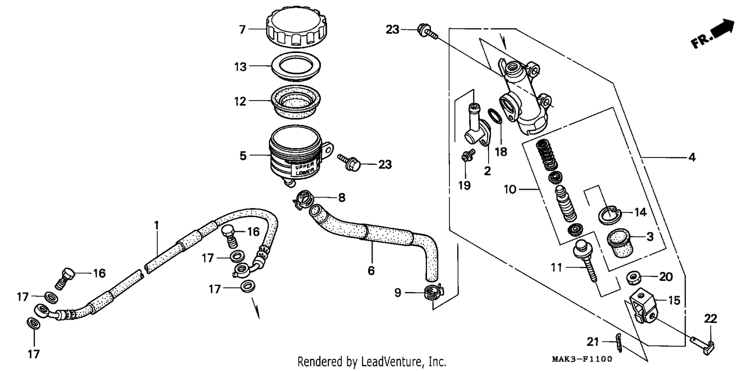 REAR BRAKE MASTER CYLINDER