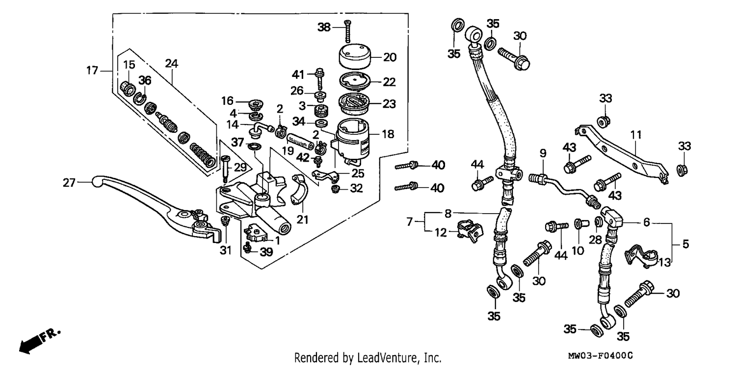FR. BRAKE MASTER CYLINDER