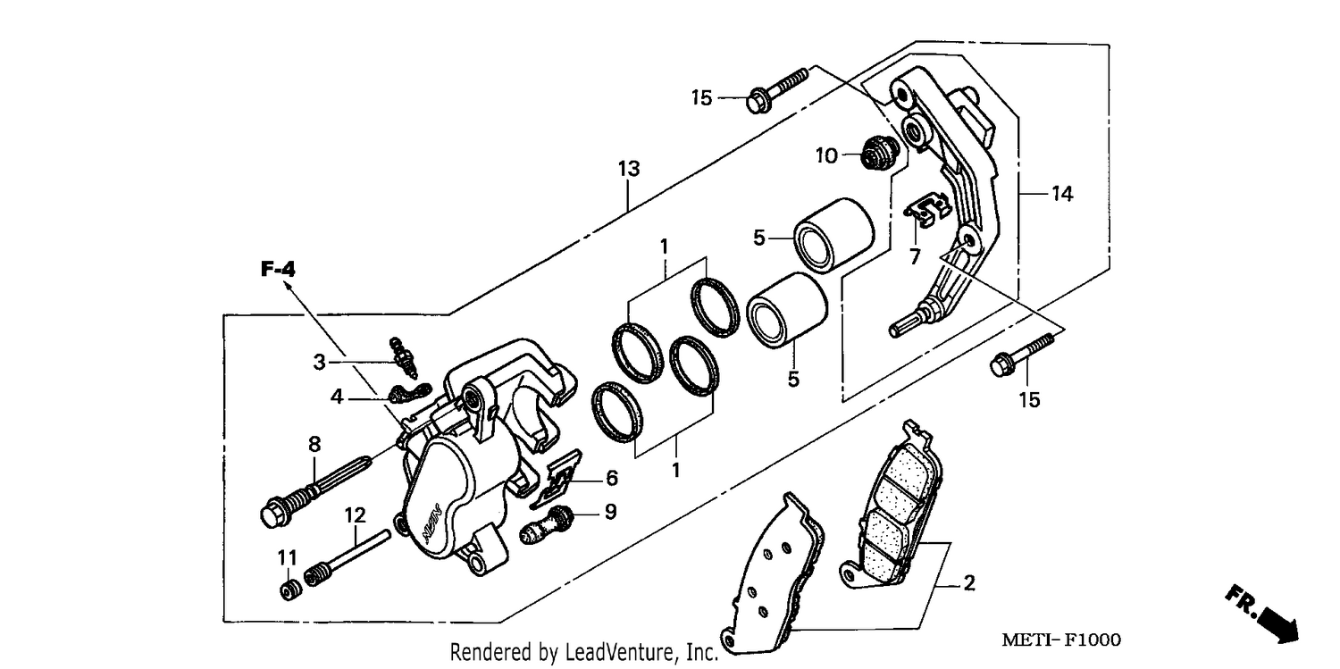 FRONT BRAKE CALIPER (CBF500)