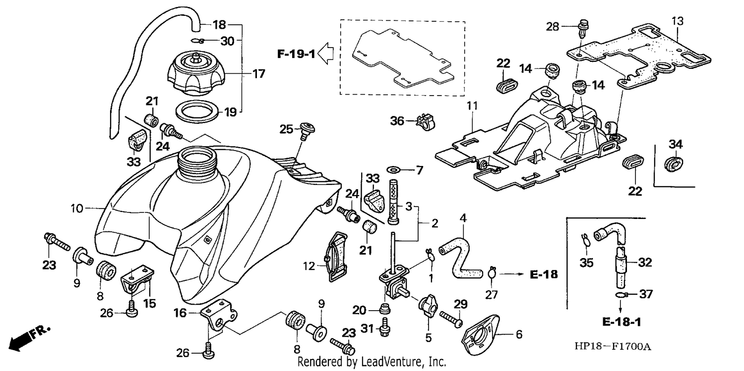 FUEL TANK (TRX450R4,5,6,7/ER6,7)