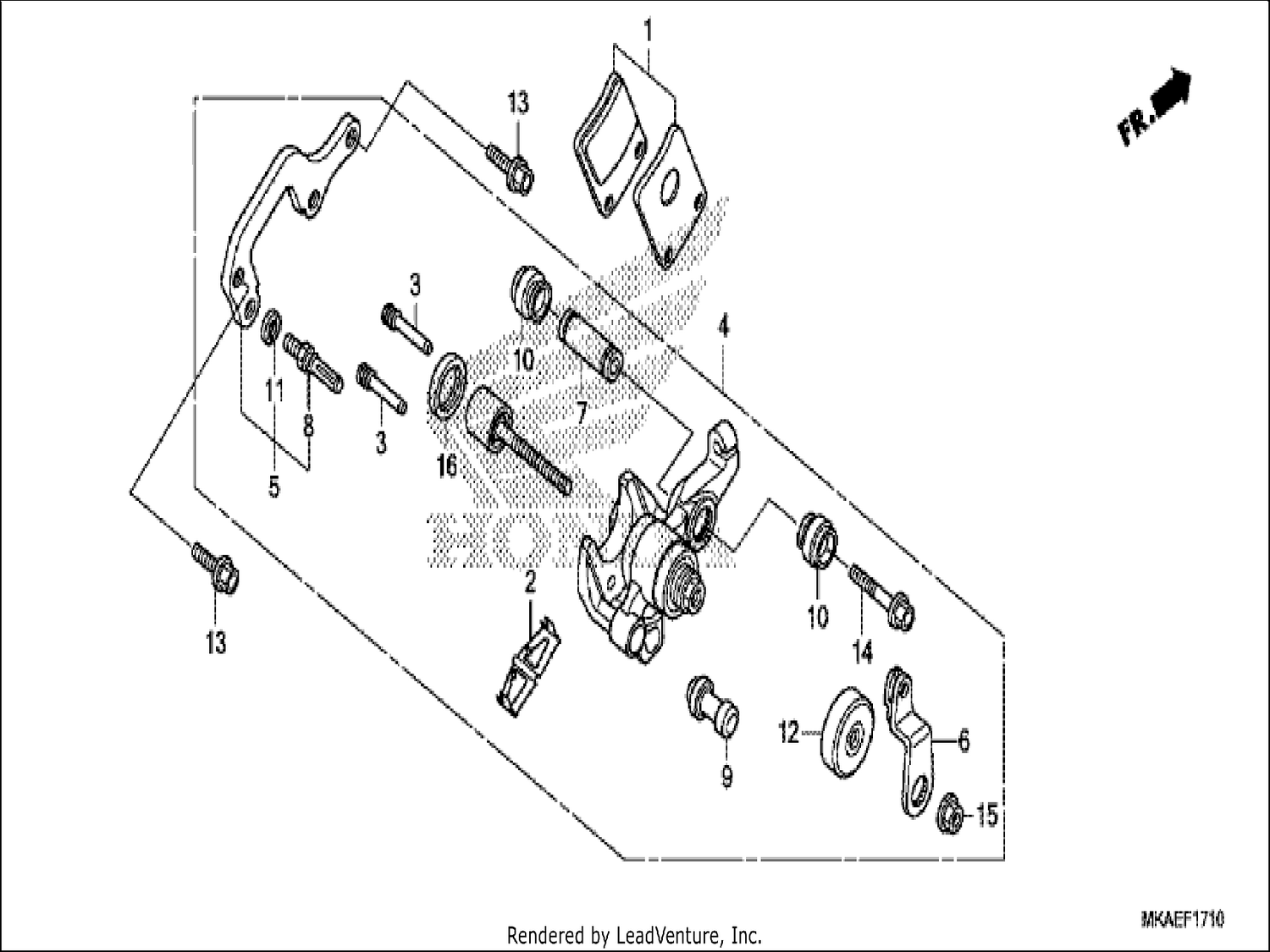  10 PARKING BRAKE CALIPER