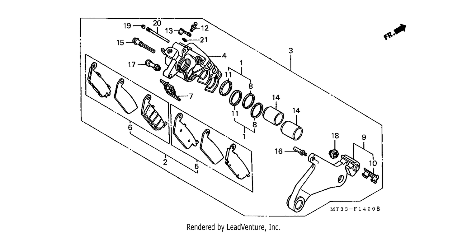 REAR BRAKE CALIPER
