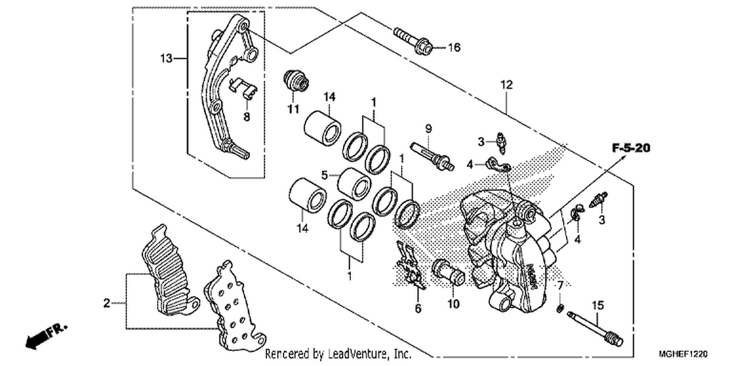  20 L. FRONT BRAKE CALIPER