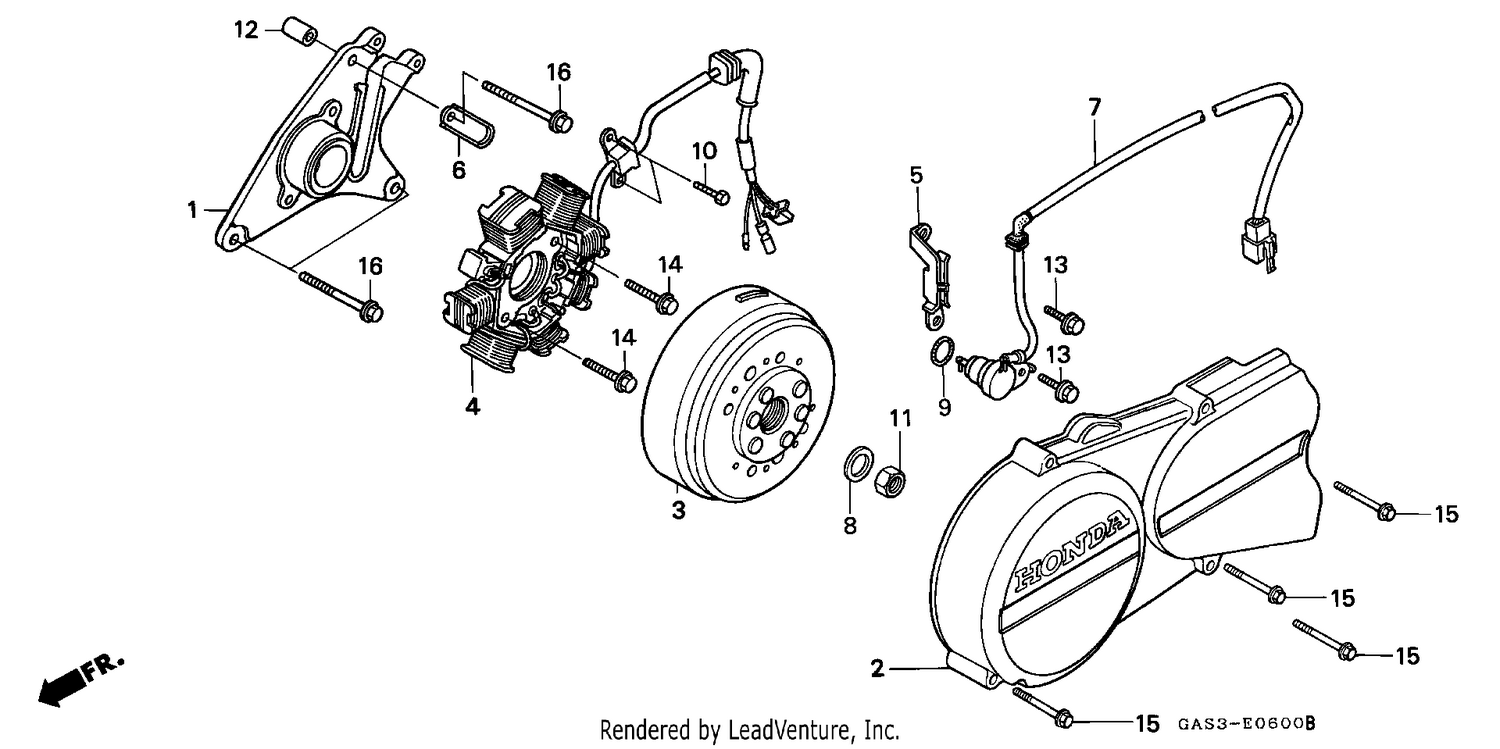 LEFT CRANKCASE COVER/ GENERATOR