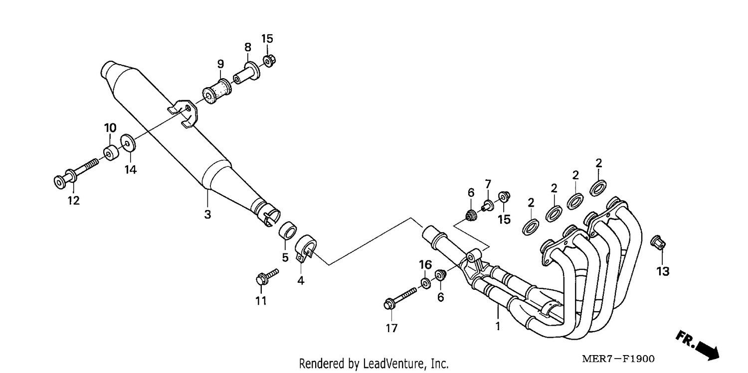 EXHAUST MUFFLER (CBF600S6/SA6/N6/NA6)