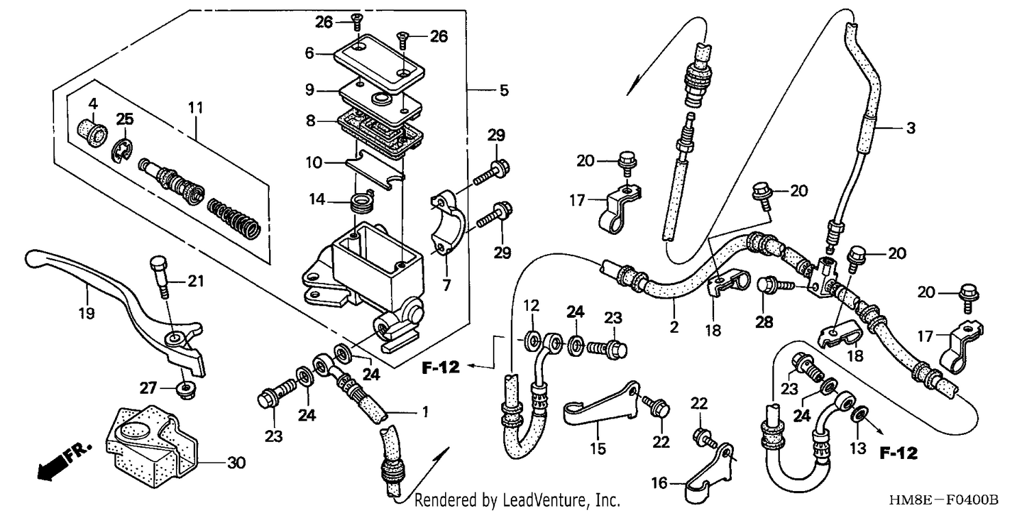 FR. BRAKE MASTER CYLINDER