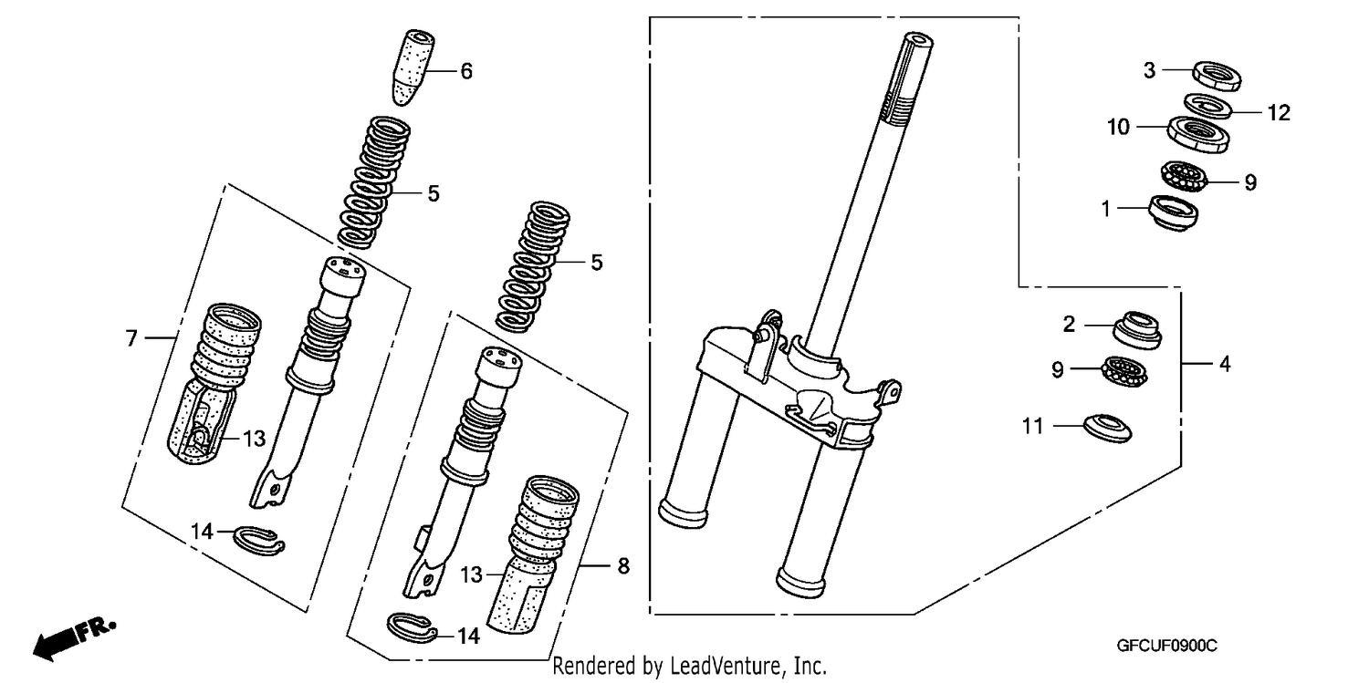 FRONT FORK/STEERING STEM