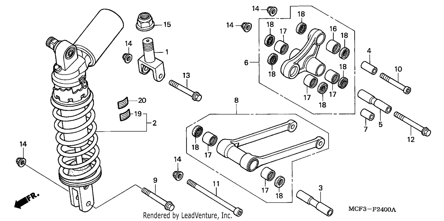 REAR CUSHION (VTR1000SPY/ 1)
