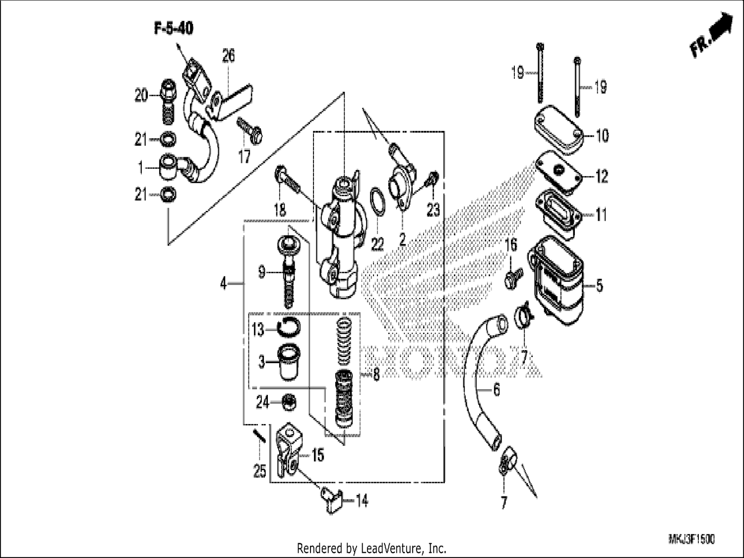  REAR BRAKE MASTER CYLINDER