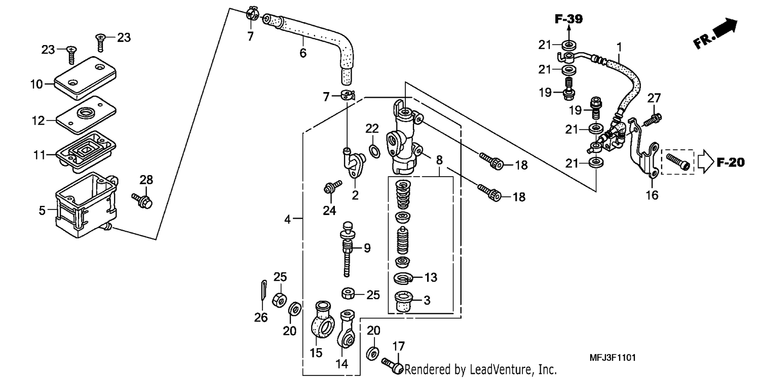 REAR BRAKE MASTER CYLINDER (CBR600RA)