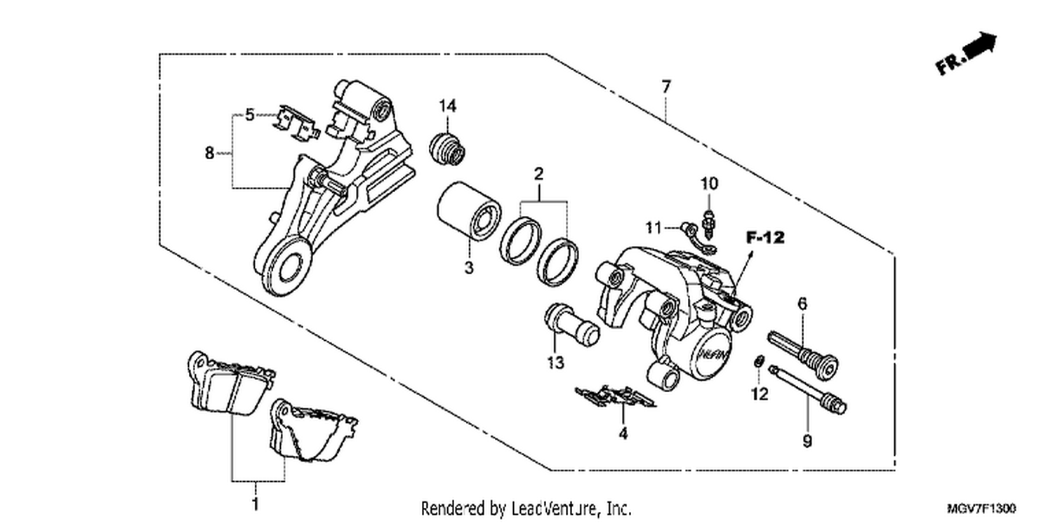  REAR BRAKE CALI PER (CBR600F)