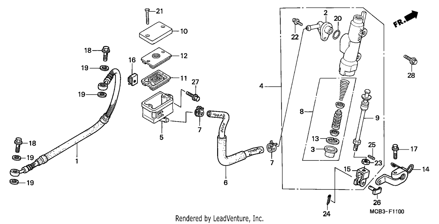 REAR BRAKE MASTER CYLINDER
