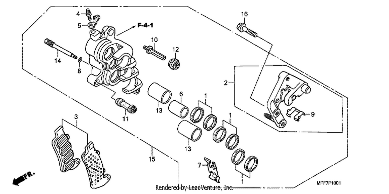  1 R. FRONT BRAKE CALIPER (ABS)