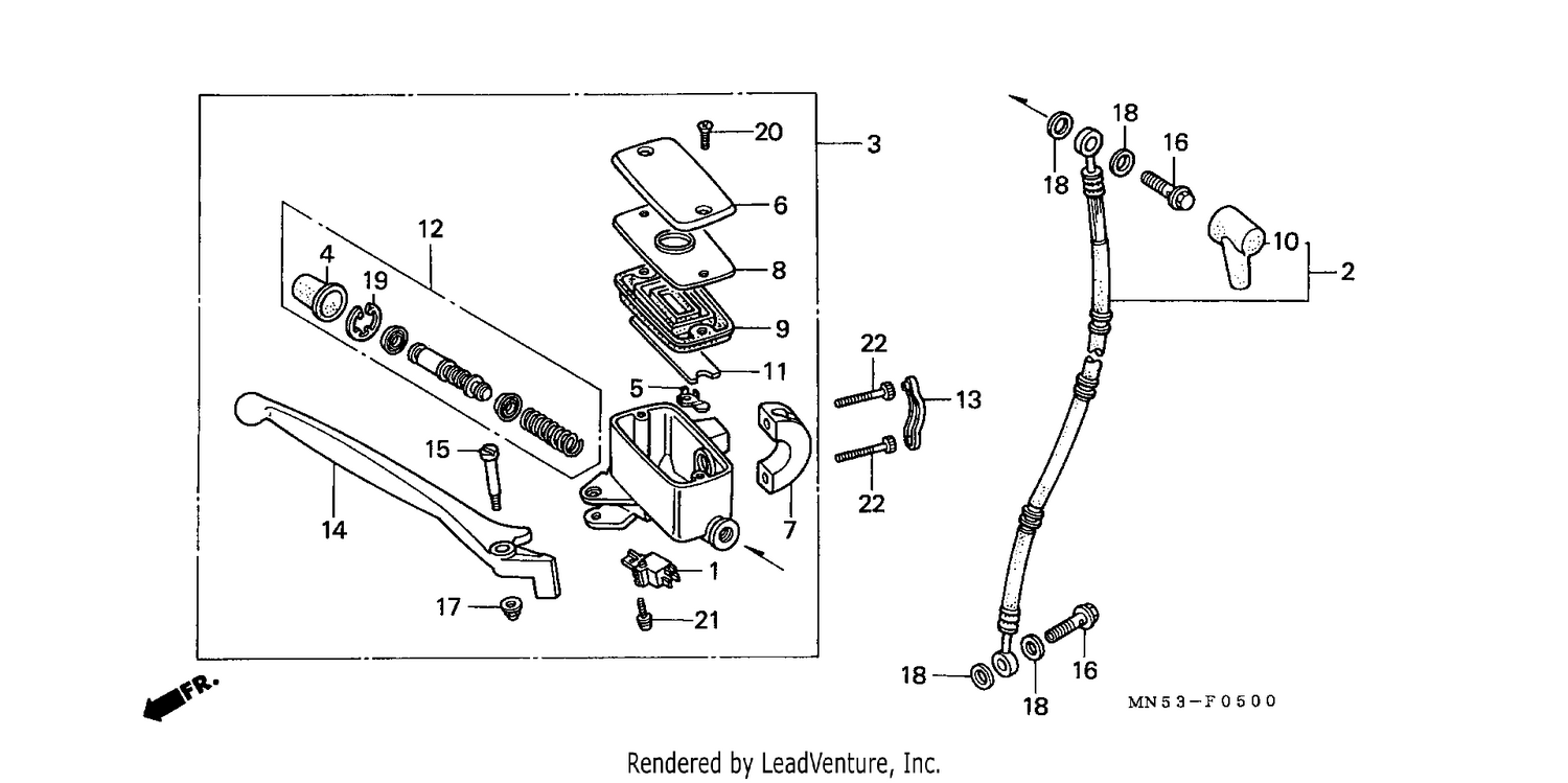 FR. BRAKE MASTER CYLINDER