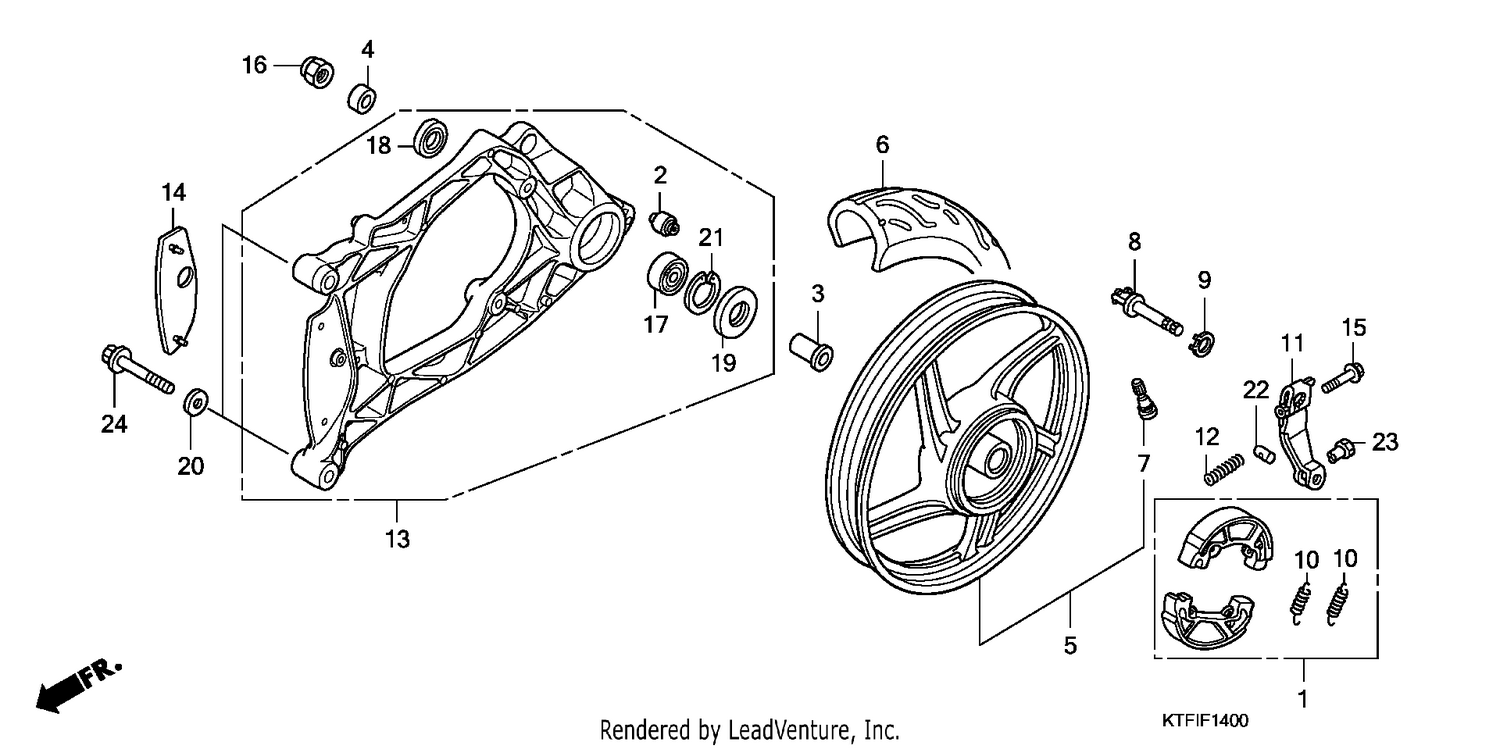 REAR WHEEL/SWINGARM (SH125D9/150D9)