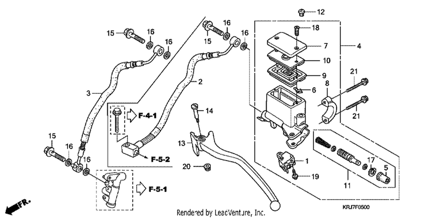  RR. BRAKE MASTER CYLI NDER