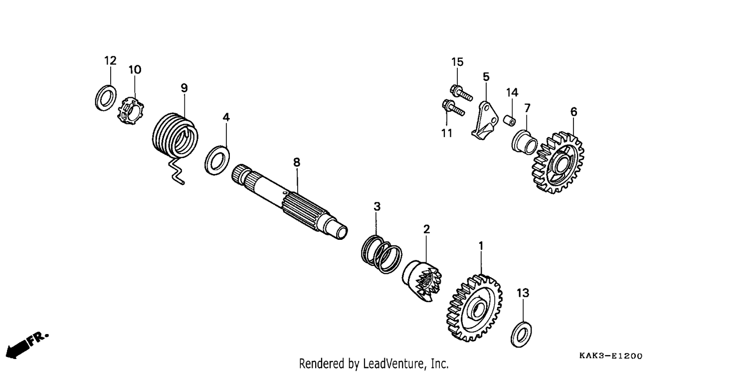 KICK STARTER SPINDLE