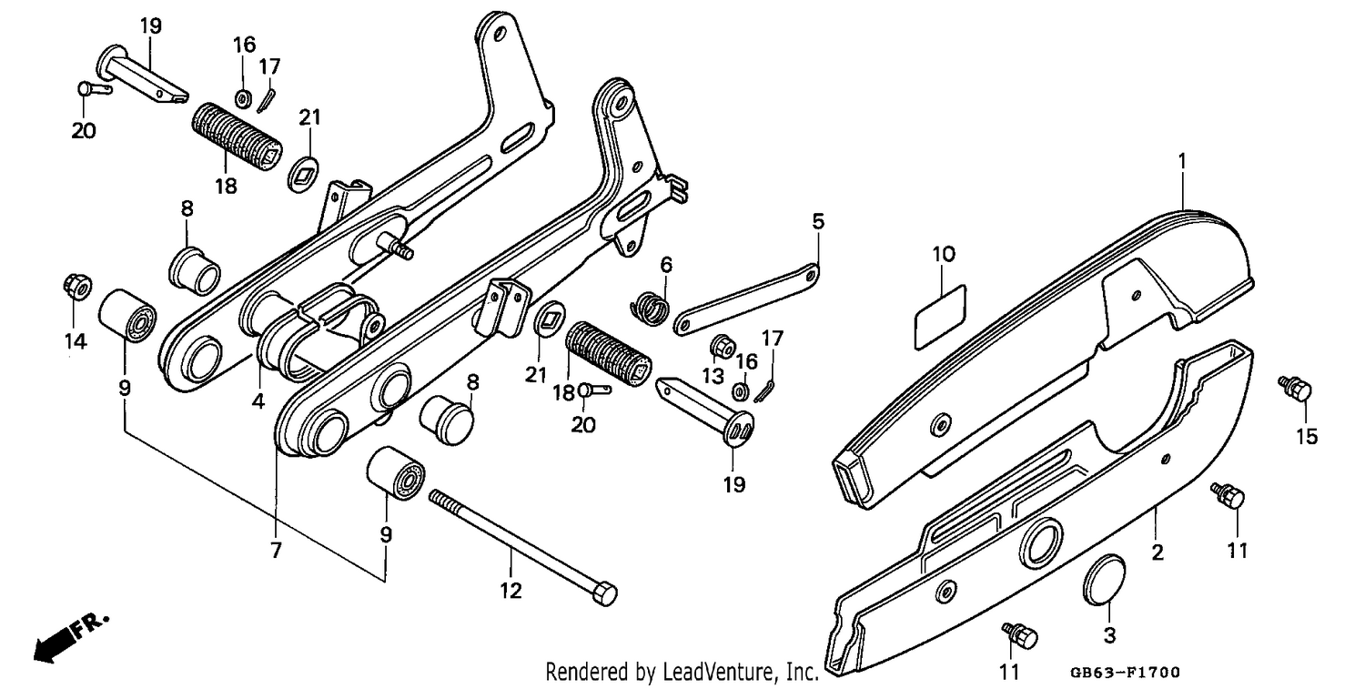 REAR FORK/CHAIN CASE (C90C)