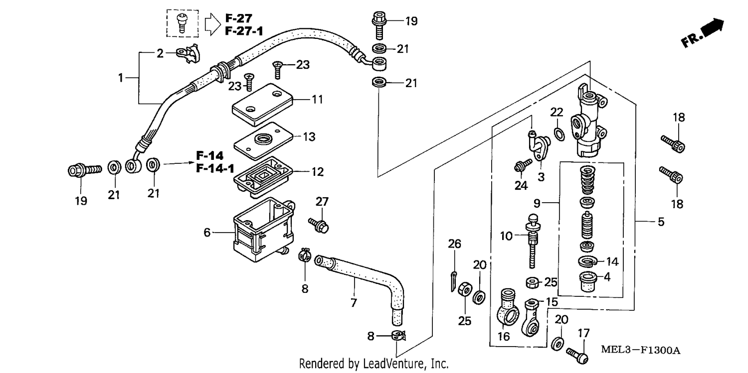 REAR BRAKE MASTER CYLINDER