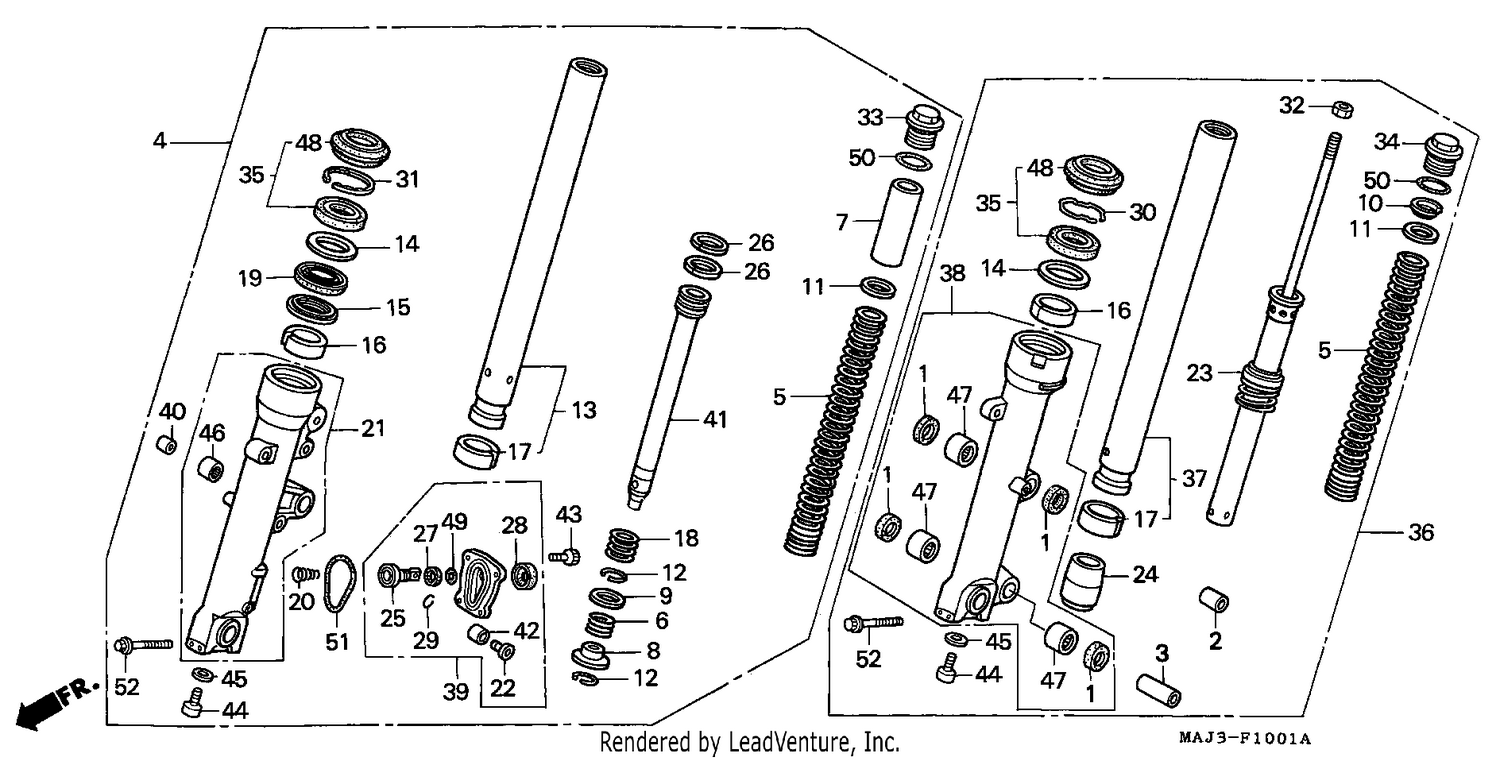 FRONT FORK (ST1100AT/AV/AW)
