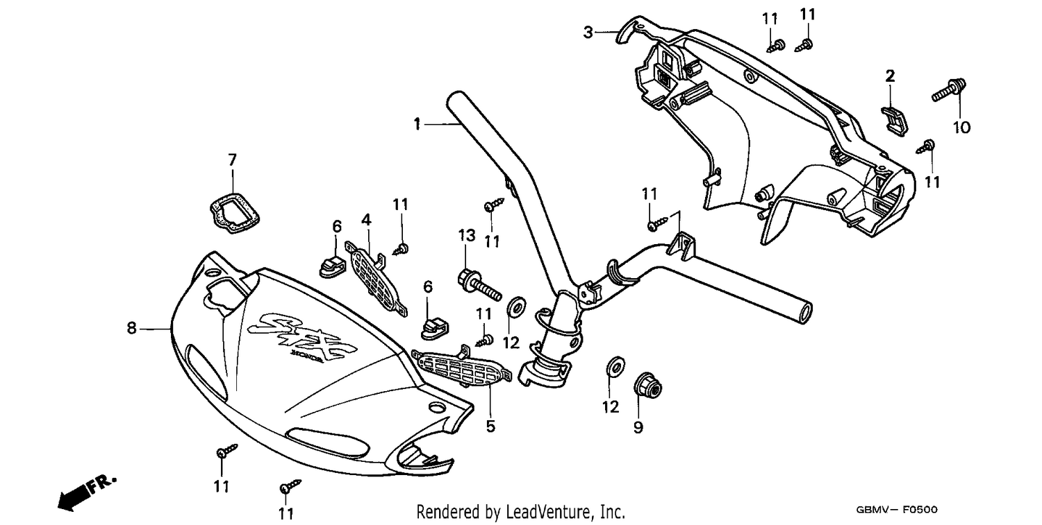 STEERING HANDLE/ HANDLE COVER (1)