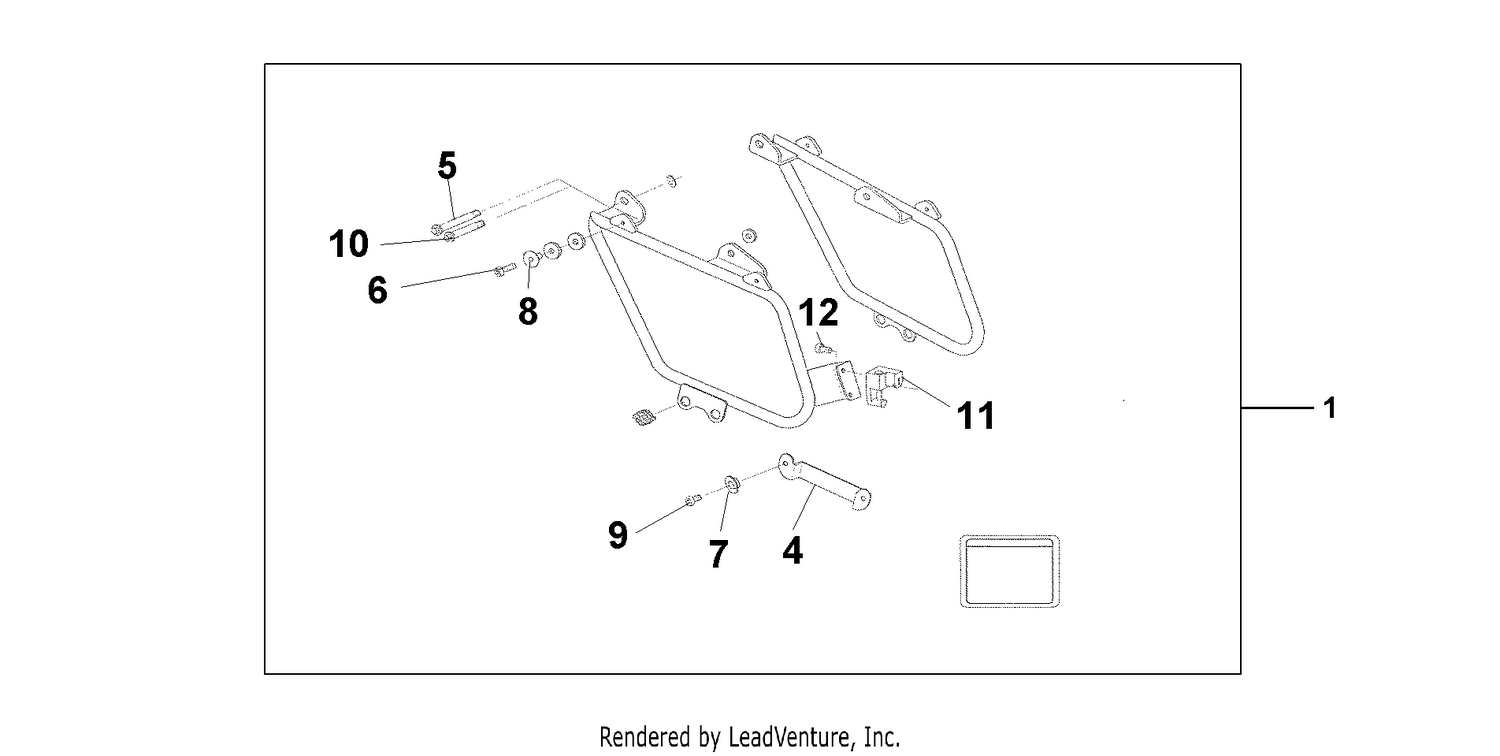 LEATHER SADDLEBAG STAY SET