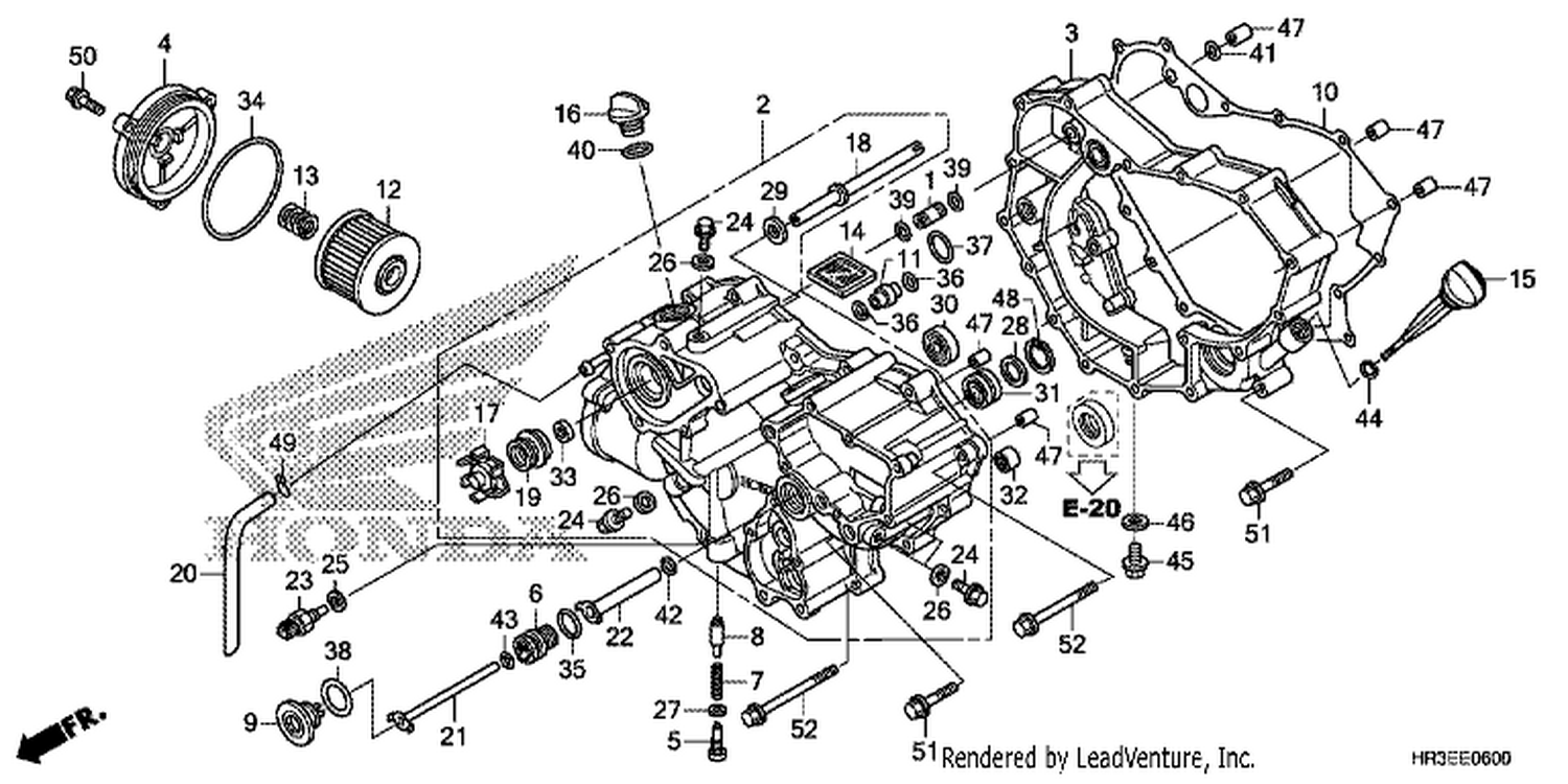  FRONT CRANKCASE COVER (TRX420FA1/ FA2)