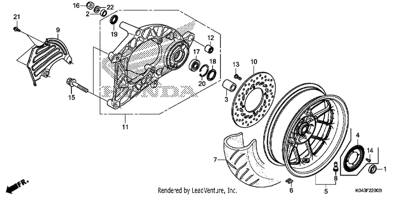  REAR WHEEL/ SWI NGARM