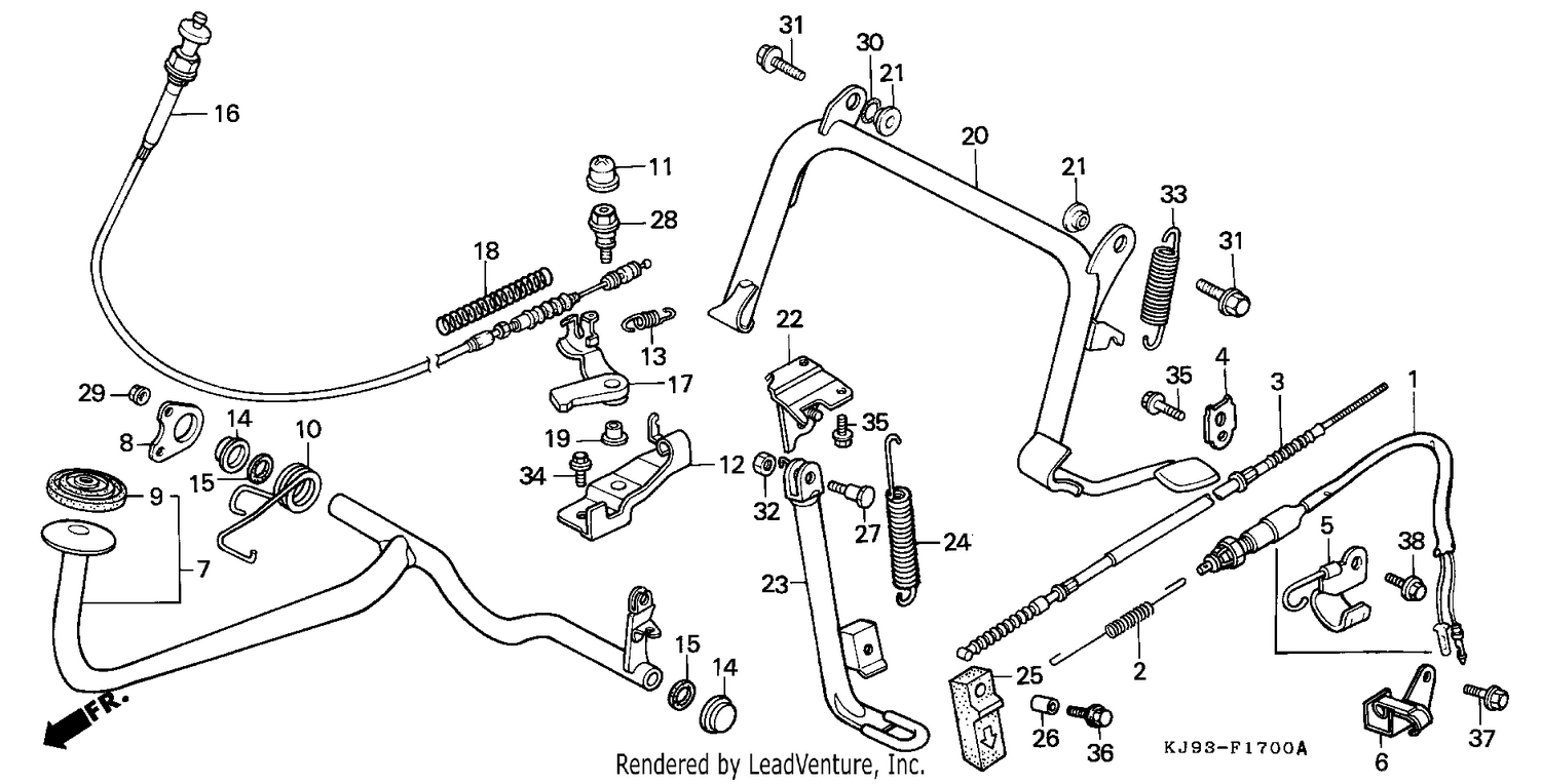 STAND/BRAKE PEDAL (CH125E/G)