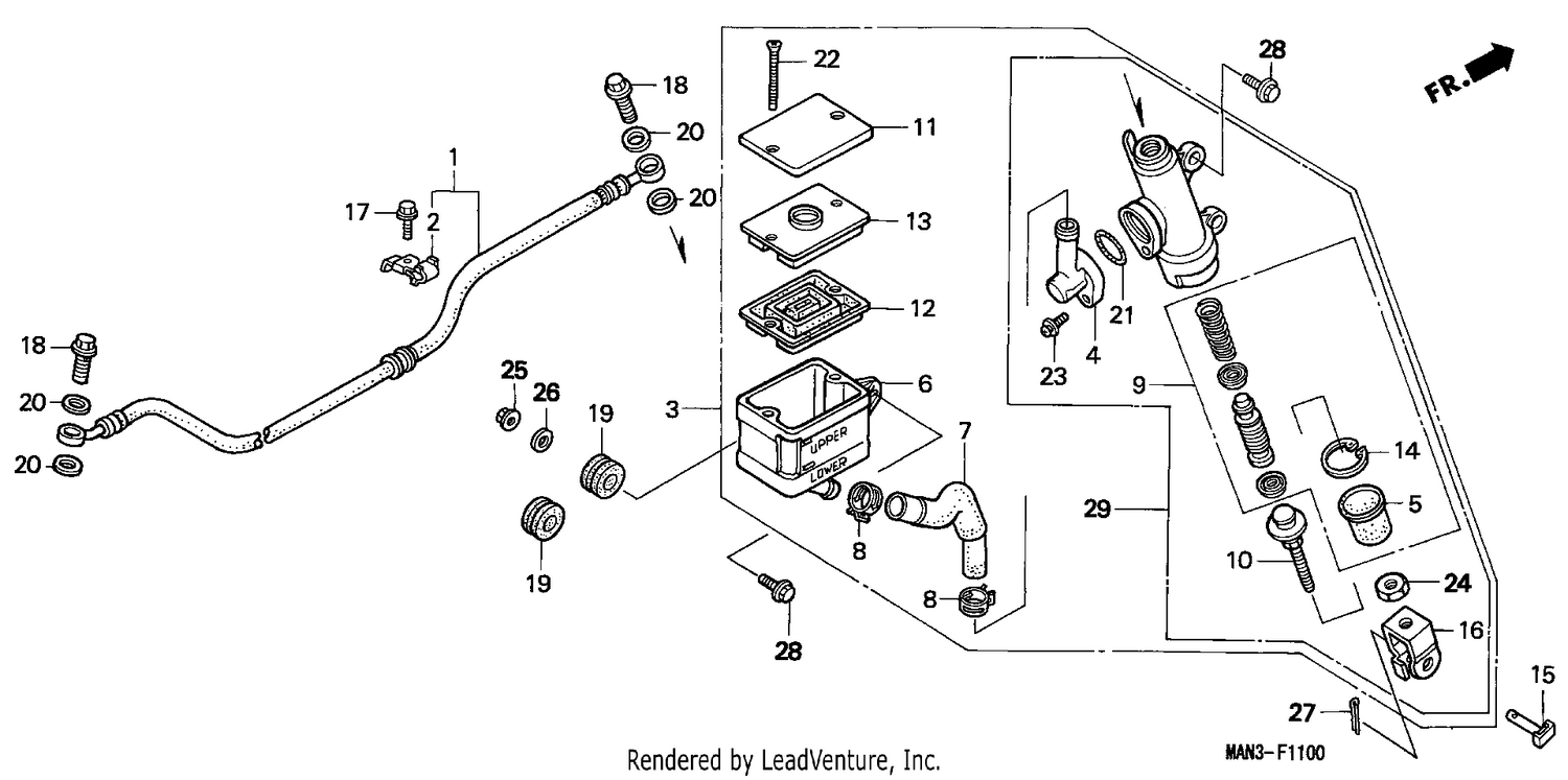 REAR BRAKE MASTER CYLINDER