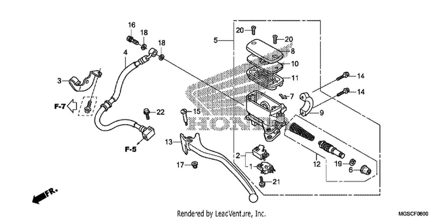  RR. BRAKE MASTER CYLINDER