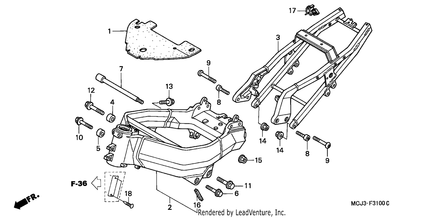 FRAME BODY (CBR900RRY,1/RE1)