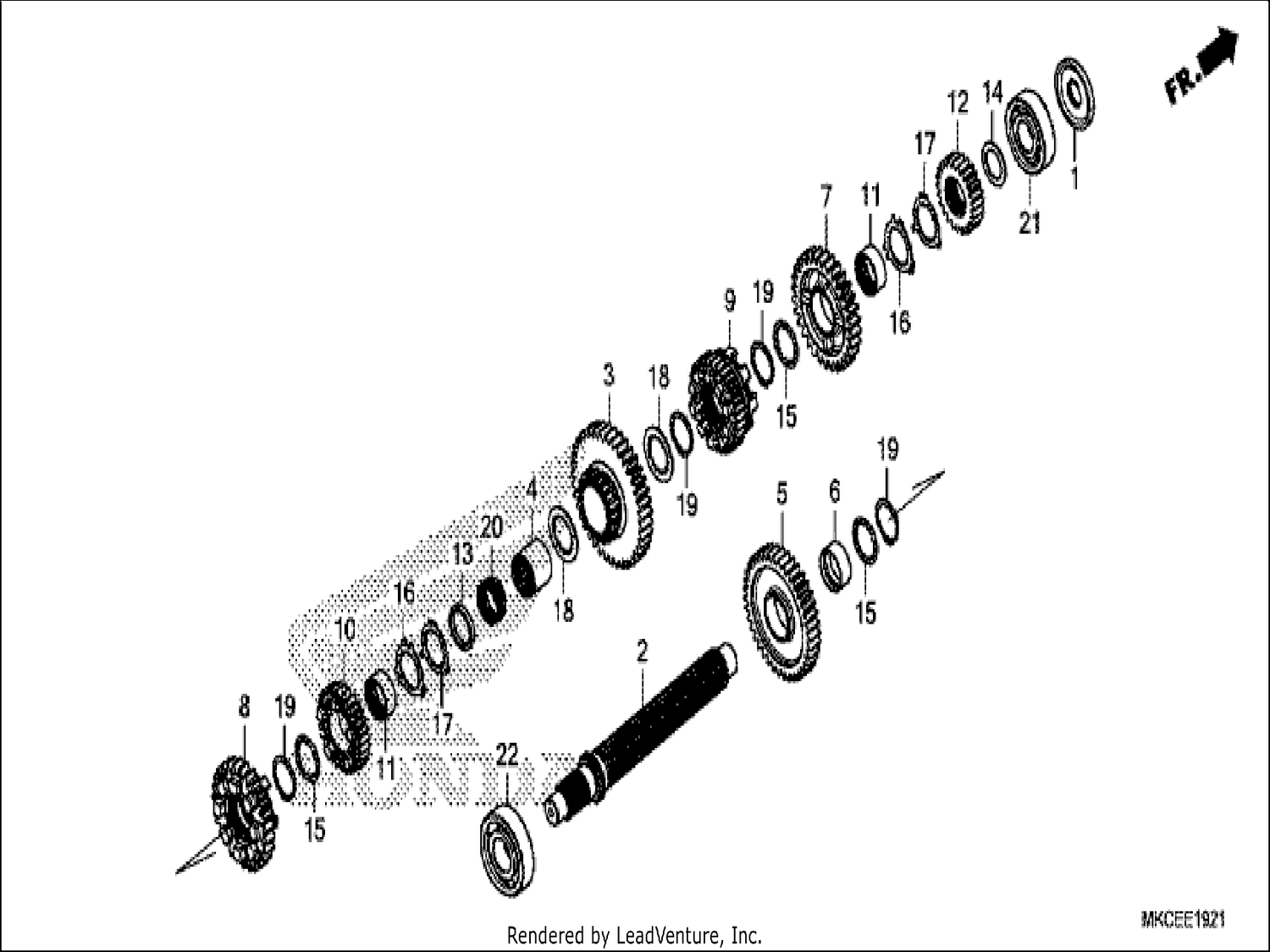  21 TRANSMISSION (COUNTERSHAFT) (DCT)