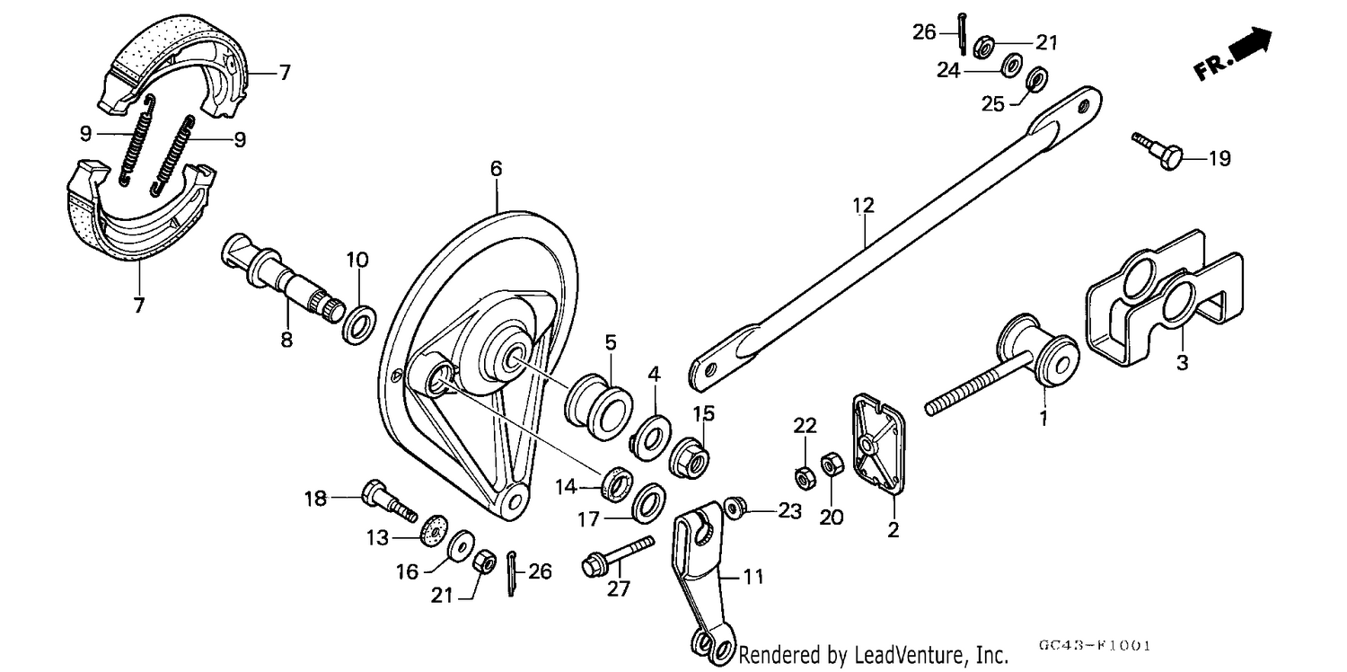 REAR BRAKE PANEL (R2F/R2G)