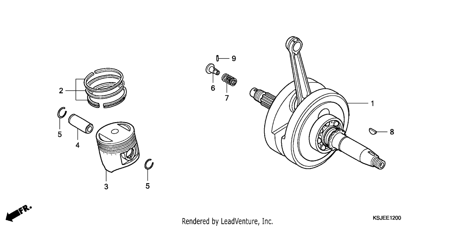 CRANKSHAFT/PISTON (CRF80F)