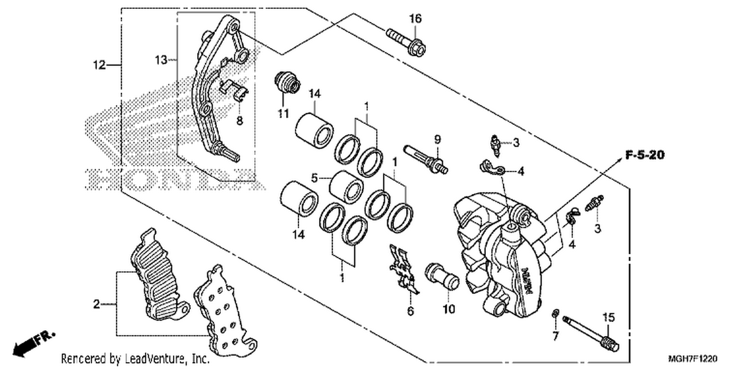  20 L. FRONT BRAKE CALI PER