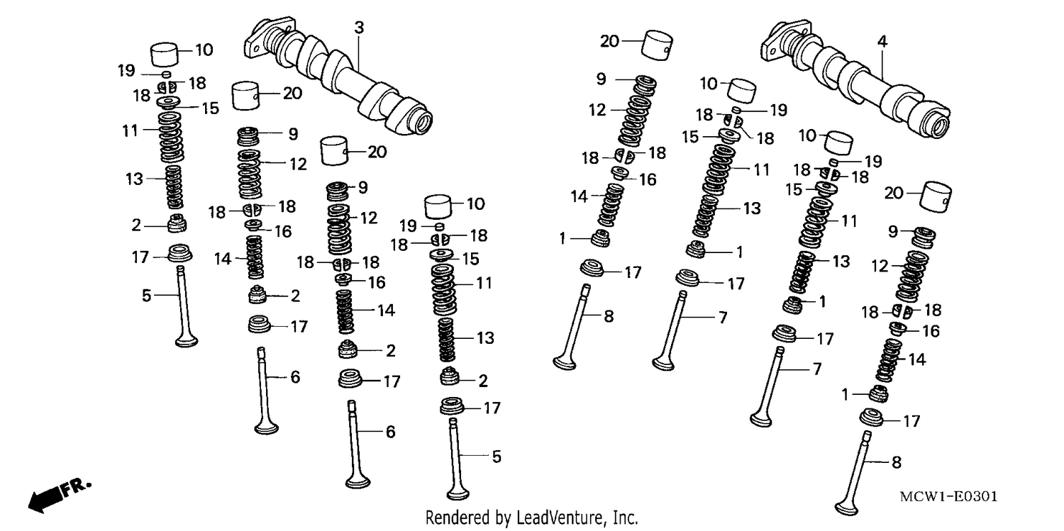 CAMSHAFT/VALVE (REAR)