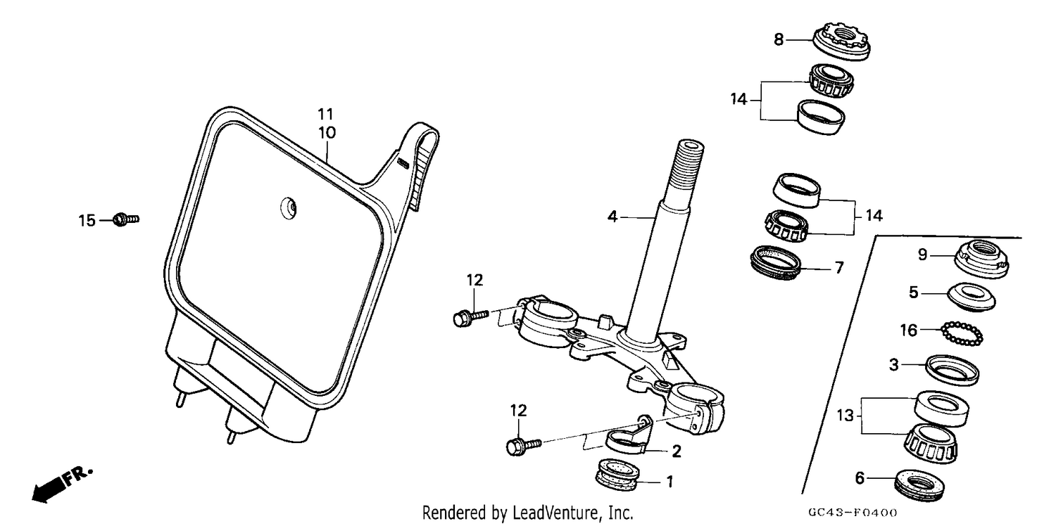 STEERING STEM (RF/RG/RH/RJ/RK)
