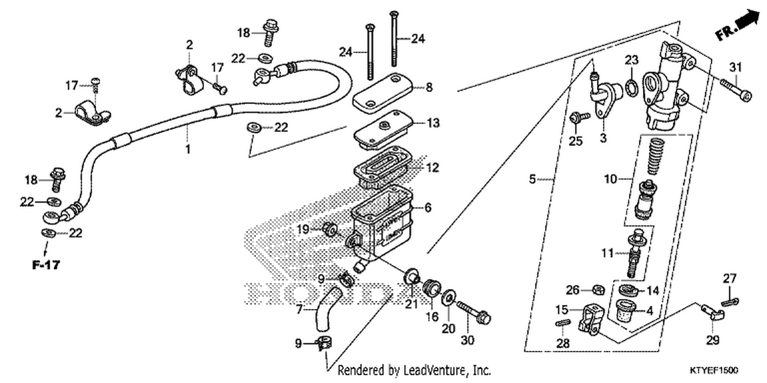  REAR BRAKE MASTER CYLINDER