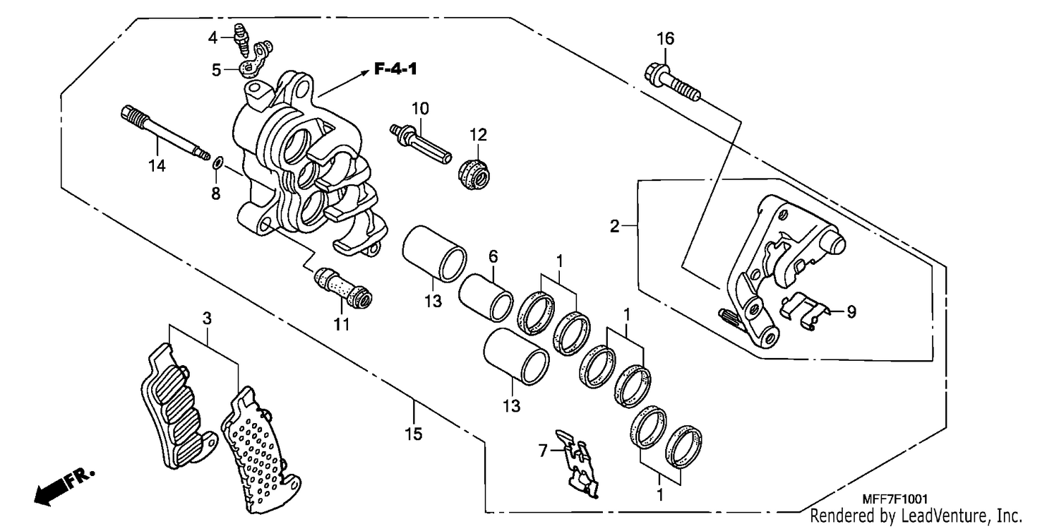 R. FRONT BRAKE CALIPER (ABS)
